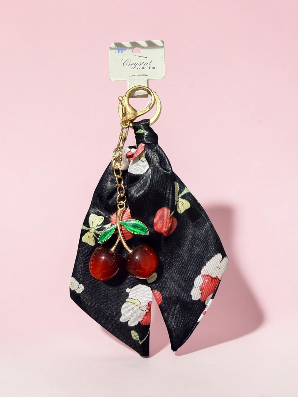 Black Cherry Scarf Keychain